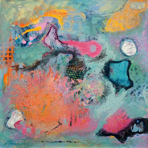 TRAVEL | ORIGINAL ABSTRACT PAINTING, ACRYLIC ON CANVAS by Uwe Fehrmann