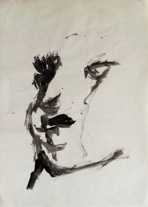 Expressionist Portrait, 21x29 cm by Frederic Belaubre