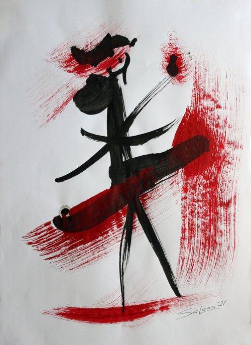 Dance expression 8 / From a series of emotionally expressive... /  ORIGINAL PAINTING by Salana Art Gallery