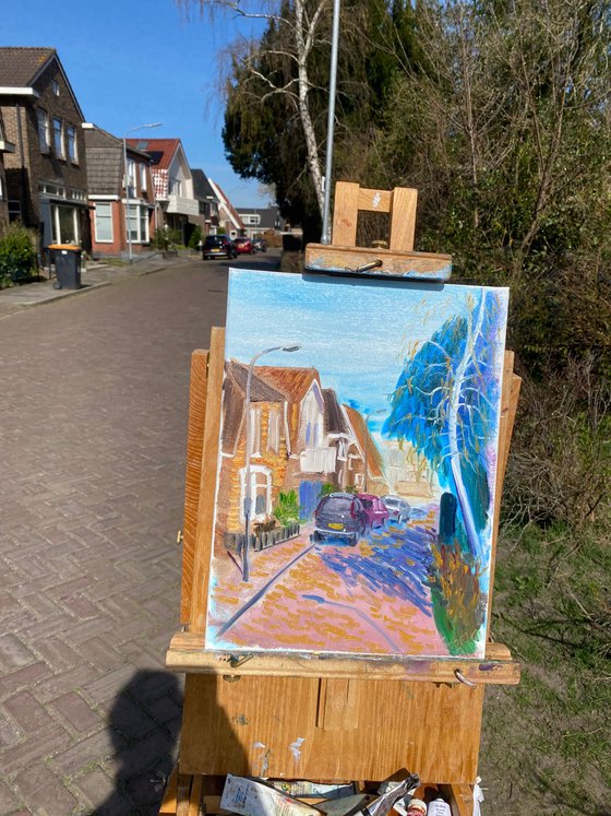 Sunny street in Beilin