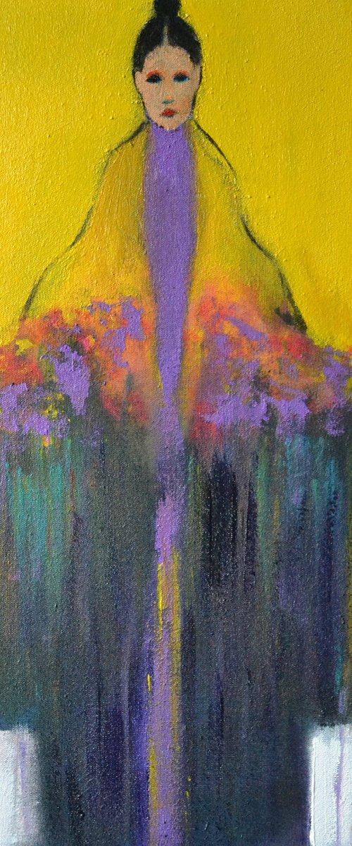 The Girl with Bouquet by Gela MIKAVA