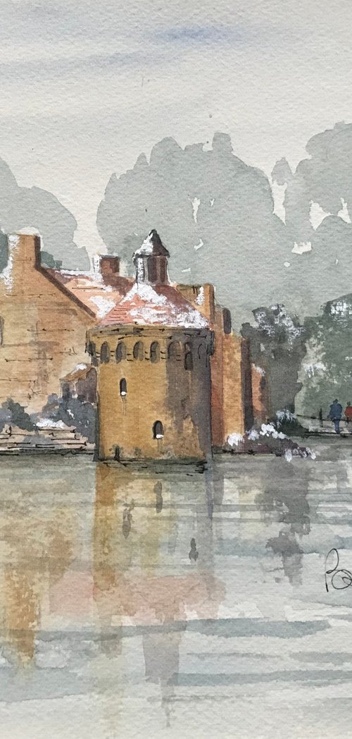 A snowy day at Scotney Castle by Brian Tucker