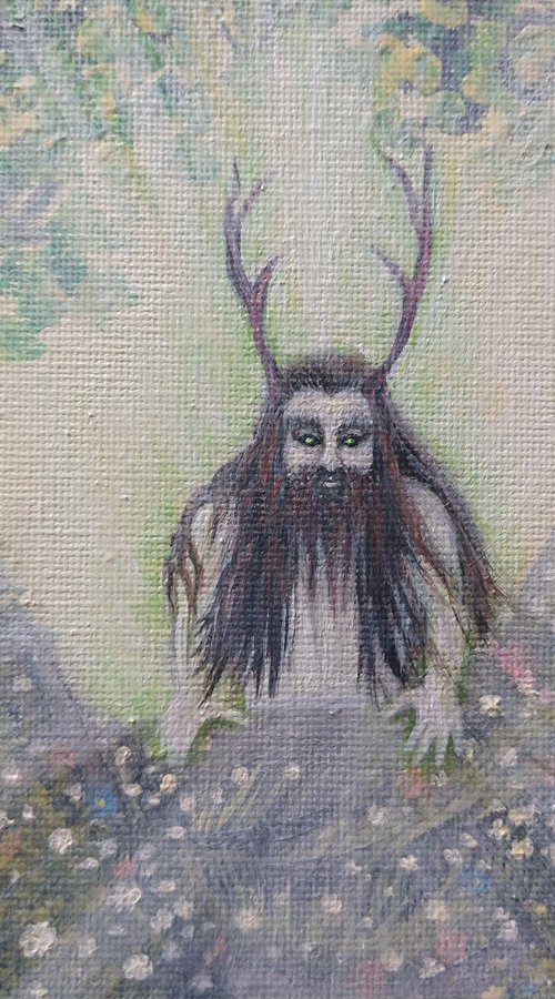Deer man/ forest spirit. By Zoe Adams by Zoe Adams