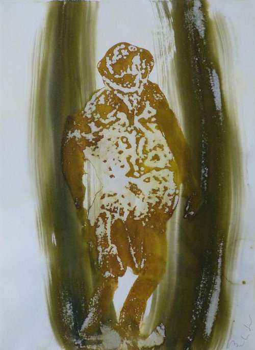 Prolegomena #69 , Acrylic on paper 29x42 cm by Frederic Belaubre