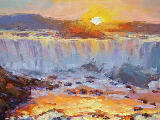 "Evening waterfall "