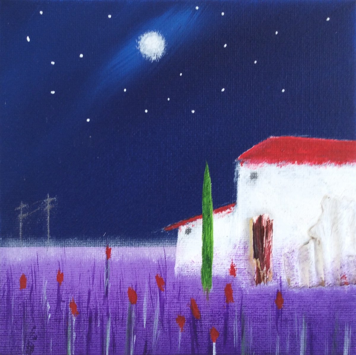 "Midnight In Provence" Miniature Size 15x15x2cm by Black Beret