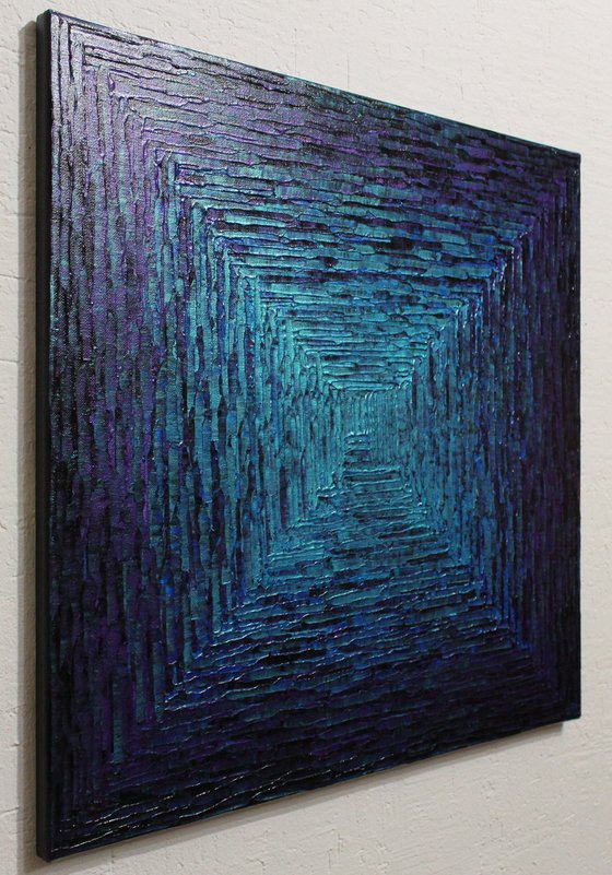 Iridescent Purple Blue Square Gradient