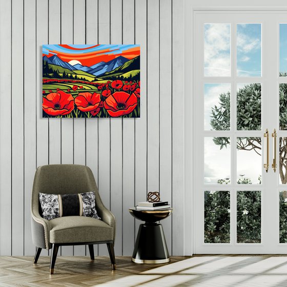 Poppies in the valley IV