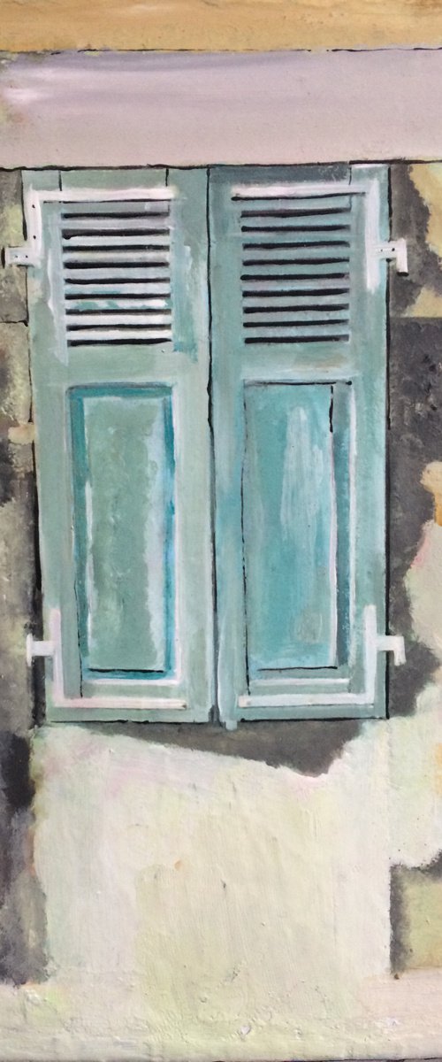 Blue Shutters, French Summer by Andrew  Reid Wildman