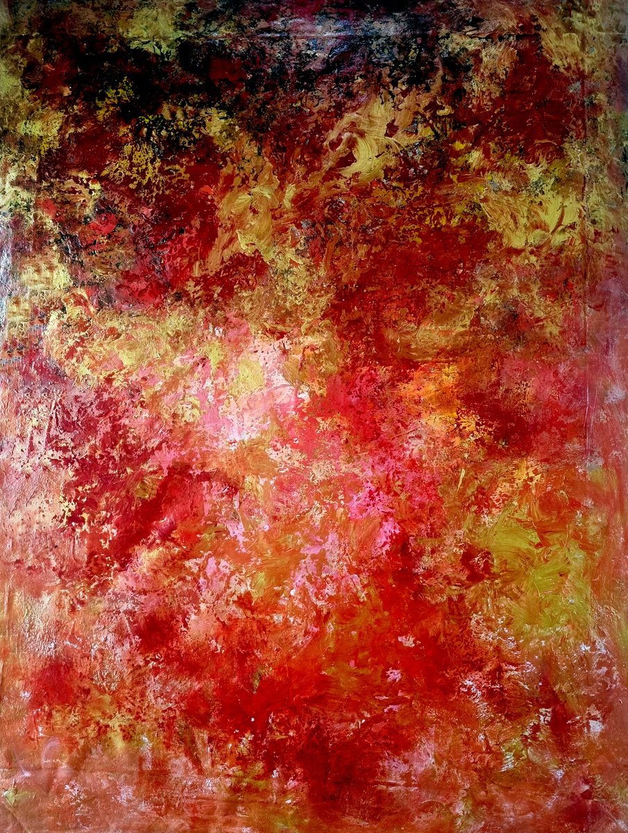 Abstract Acrylic Painting By Davina Nicholas, 44 X 55, Alchemy, Original Artwork
