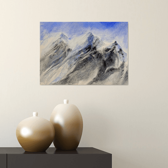 Blue Peaks in Winter Light