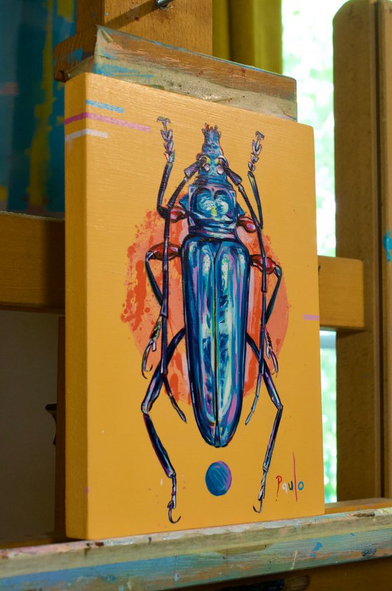 Blue Longhorn Beetle