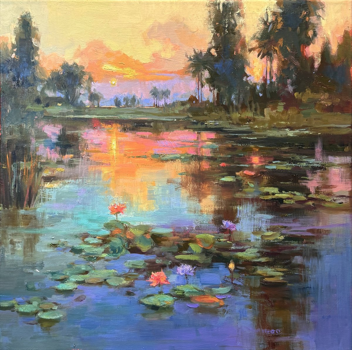 Southern Golds By Emily Lane, 21 X 21, Artwork For Sale On Artfinder