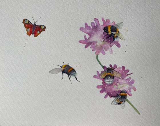 Bees and butterflies
