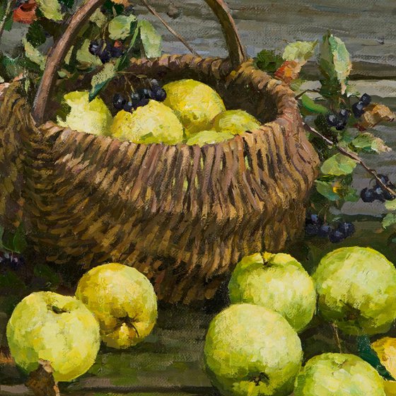 Still Life with Apples and Aronia