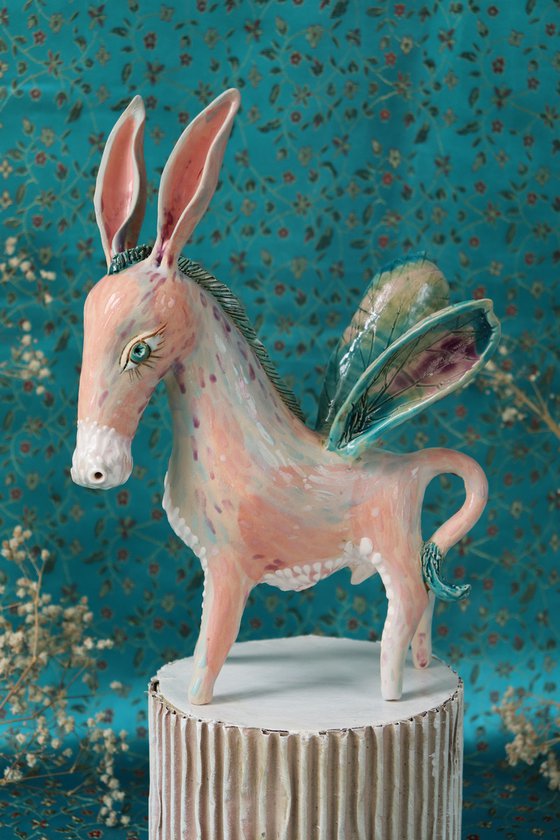 Winged donkey.