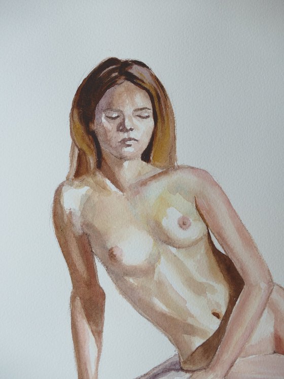 Seated female nude