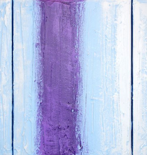 Beautiful triptych abstract original "Purple Intention" abstract painting art canvas - 27 x 12 inches by Stuart Wright