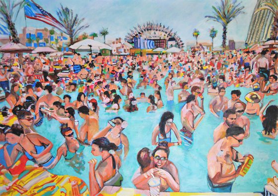 Pool party II / 101 X 72 cm