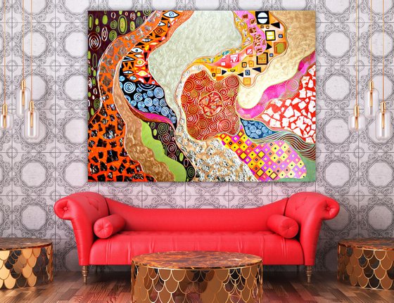 Adele dreams. Klimt abstract