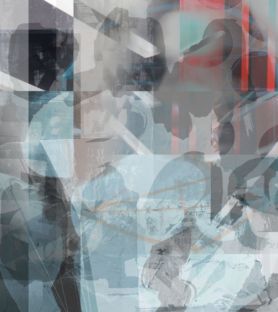 Abstract Limited Edition Print By The Most Active, 16 X 18", Frozen In The Future, Original Artwork