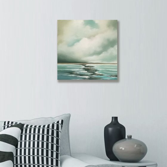 Stormlight - Original Seascape Oil Painting on Stretched Canvas