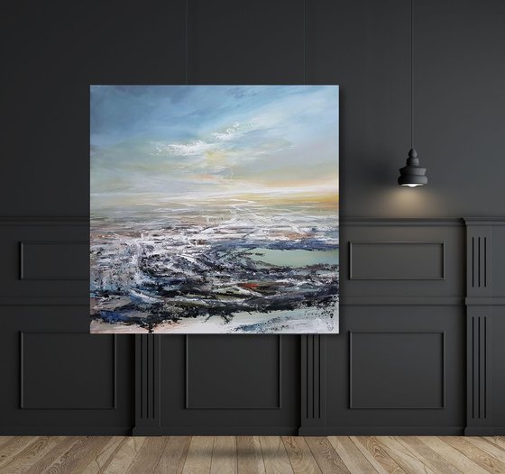 "Winter Dreamer" SPECIAL PRICE!!! Large Painting W80xH80cm