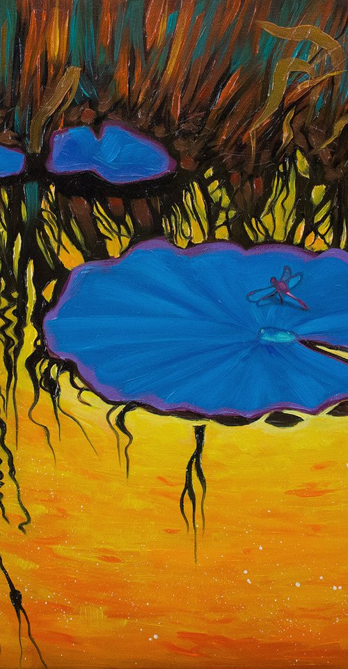 Blue dragonfly by Yue Zeng