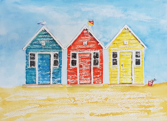 Three Beach Huts