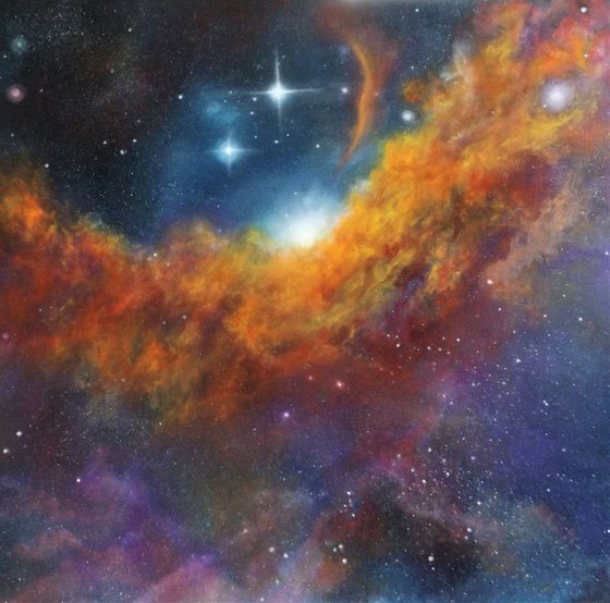 'Carina' - Space painting, nebula art, modern art, large painting