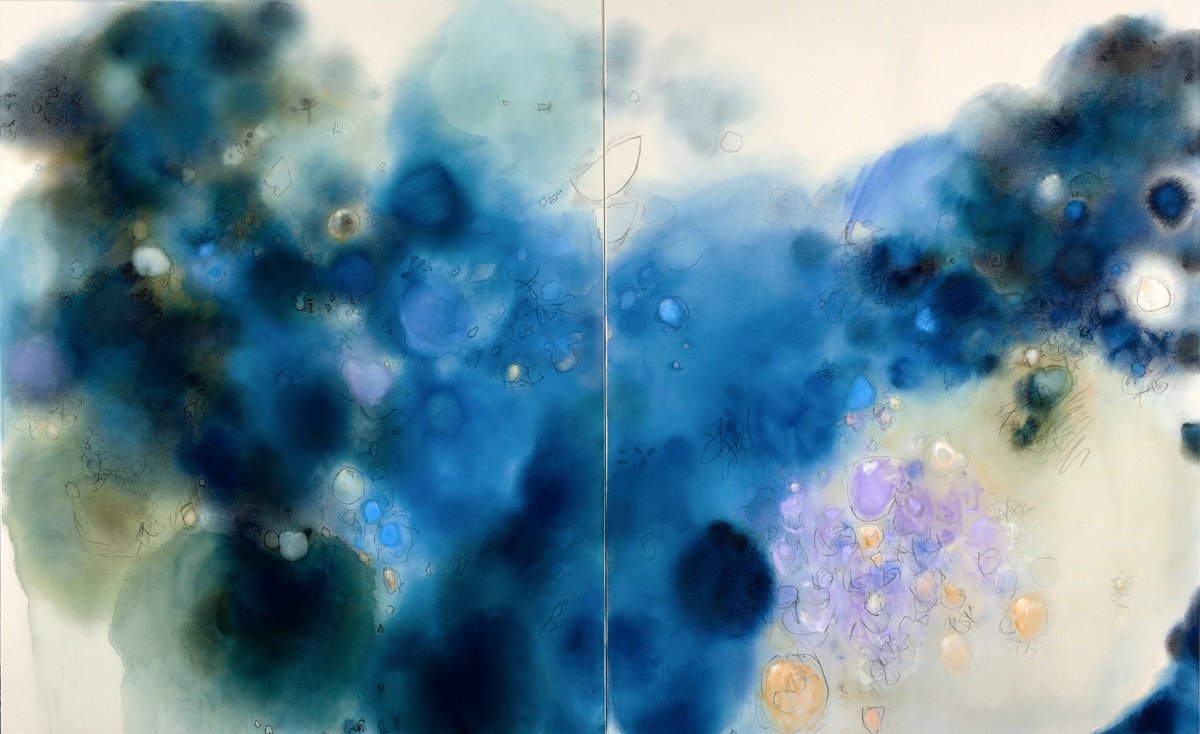 Abstract Landscape Oil Painting By Gina Parr, 79 X 47, Hukommelse, Original Artwork