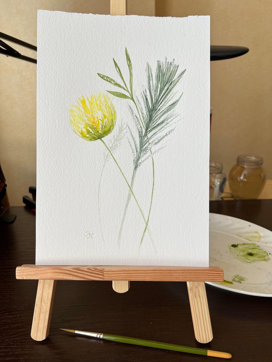 Organic Botanical Watercolour By Tetiana Kovalova, 7 X 11", Fantasy Flowers #1, Original Artwork