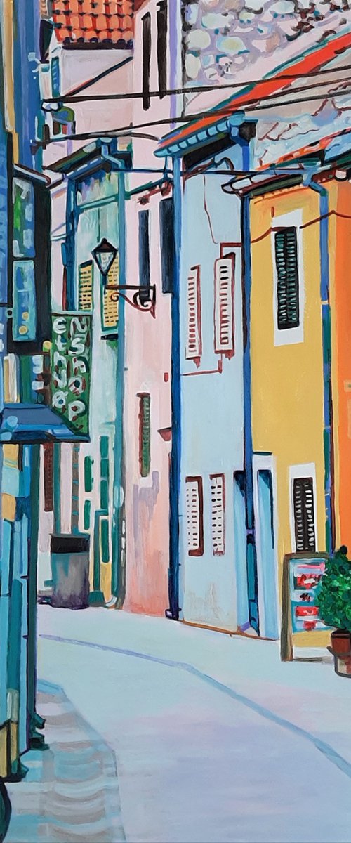 Mediterranean Street / 101 x 70 cm by Alexandra Djokic