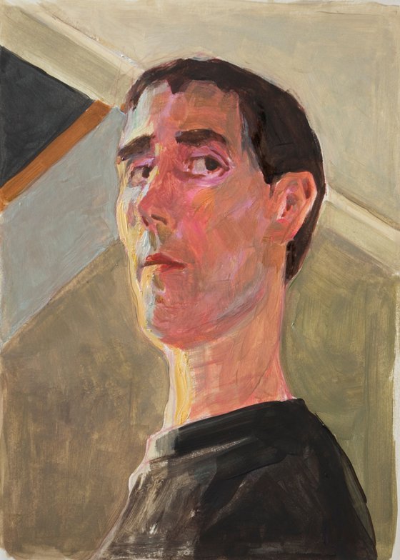 impressionist self portrait in the mirror