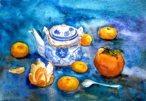 Blue still life