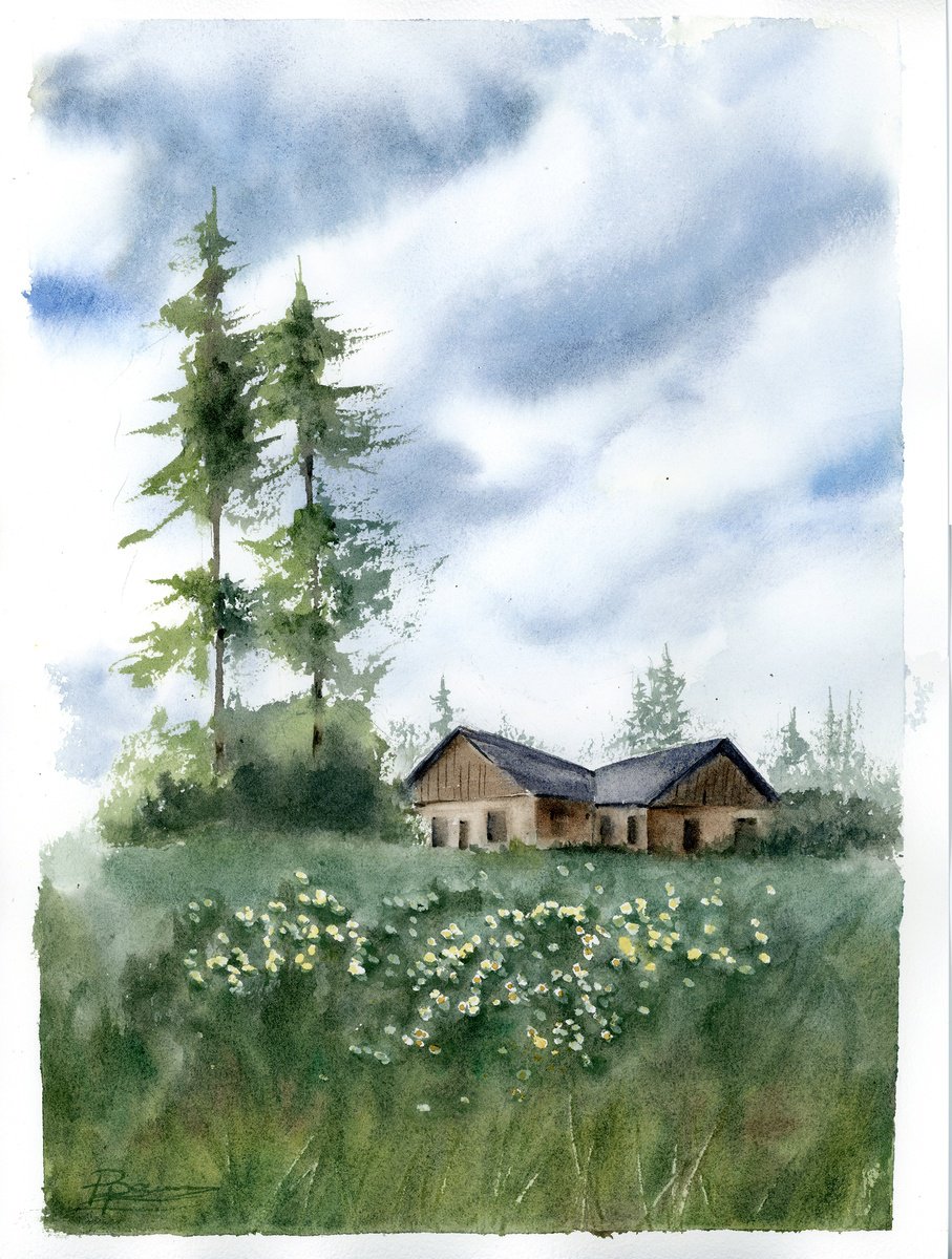 Impressionistic Watercolour , Austria #6 By Olga Tchefranov (Shefranov), 11 X 15, Artwork For Sale On Artfinder