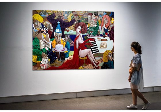 Lady in Red sings Happy Birthday