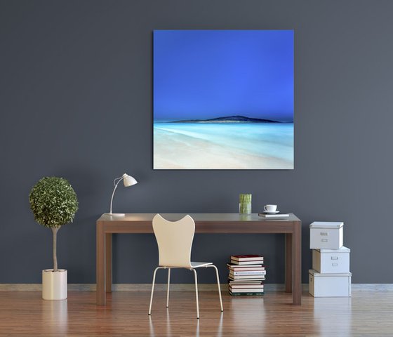 Midnight Sands, Luskentyre - Minimalist deserted beach canvas ...