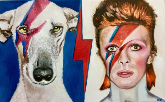 DAVID BOWIE. Modern painting .