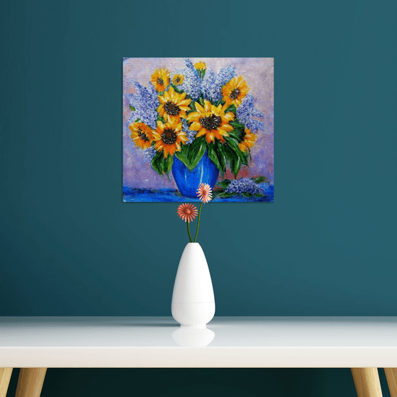 Still life with sunflowers