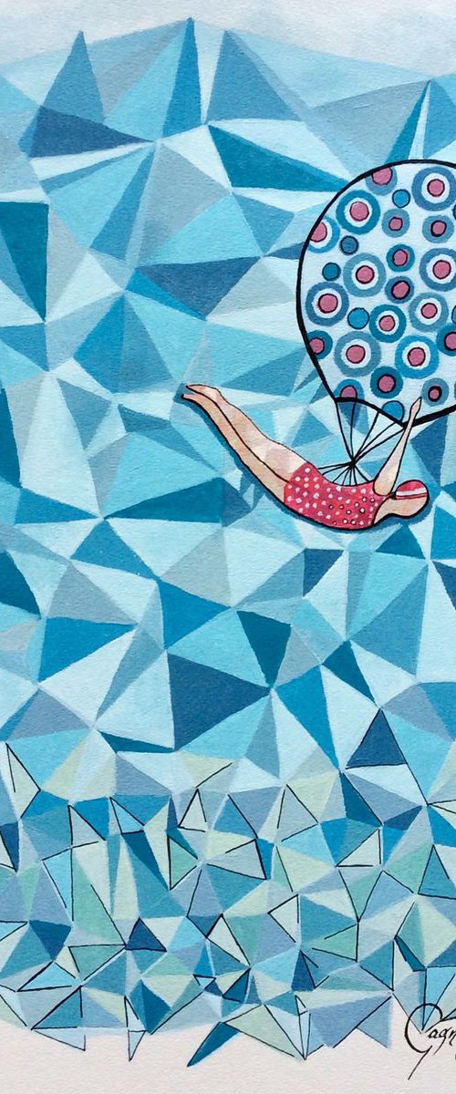 La plongeuse prudente / The Cautious Diver by Lynda Gagnon