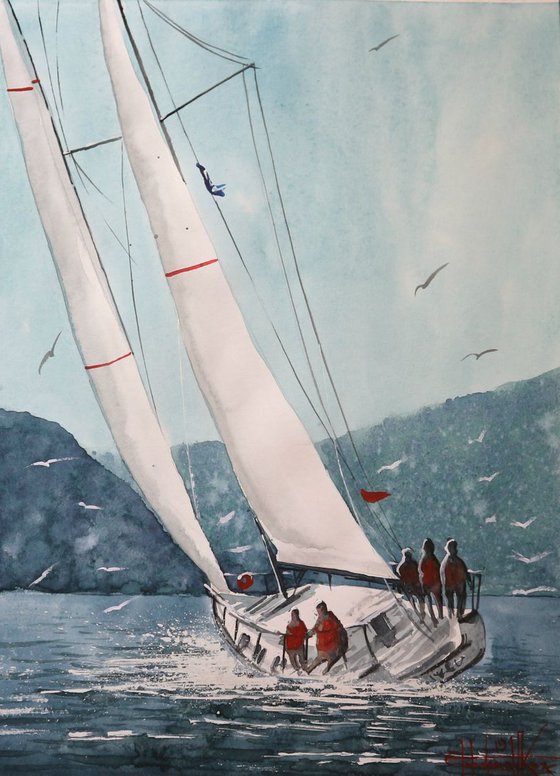 Regatta (2019) Watercolor 42*30cm