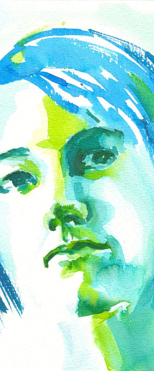 WHAT ABOUT IT? - PORTRAIT - ORIGINAL WATERCOLOR PAINTING. by Mag Verkhovets