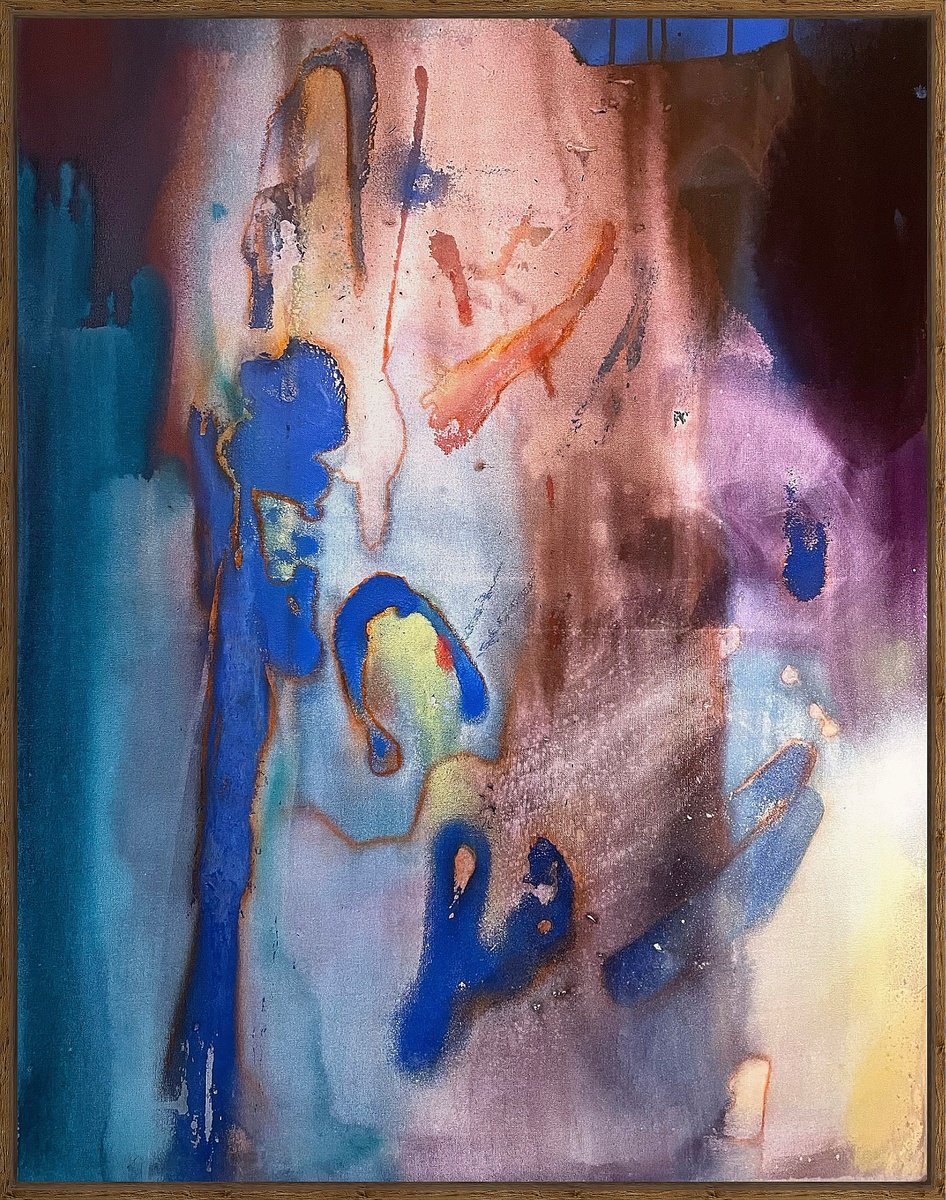 Abstract Painting By Evgenia Makarova, 28 X 35, Abstract Echoes Of The Unseen, Original Artwork