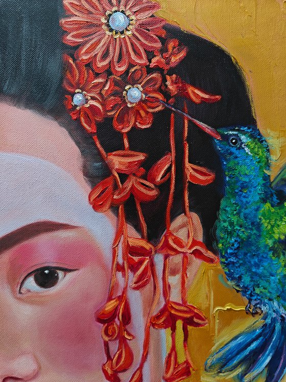 Geisha with hummingbird 2