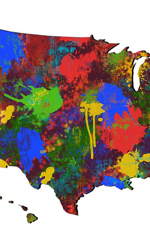 USA Map 7 by Marlene Watson
