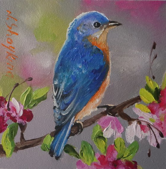 Bluebird painting frame