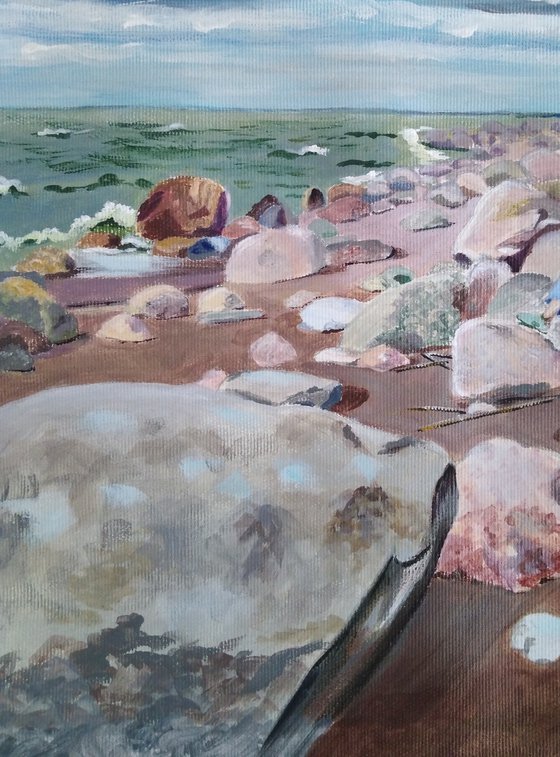 Rocky shore of Finnish Gulf