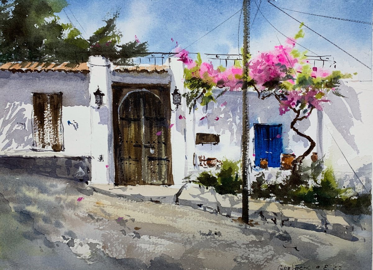 Greek village by Eugenia Gorbacheva