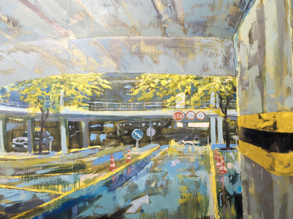 Impressionistic Landscape Oil Painting By Alexander Mikhaylov, 40 X 28, God, Give Me A Sign!, Original Artwork